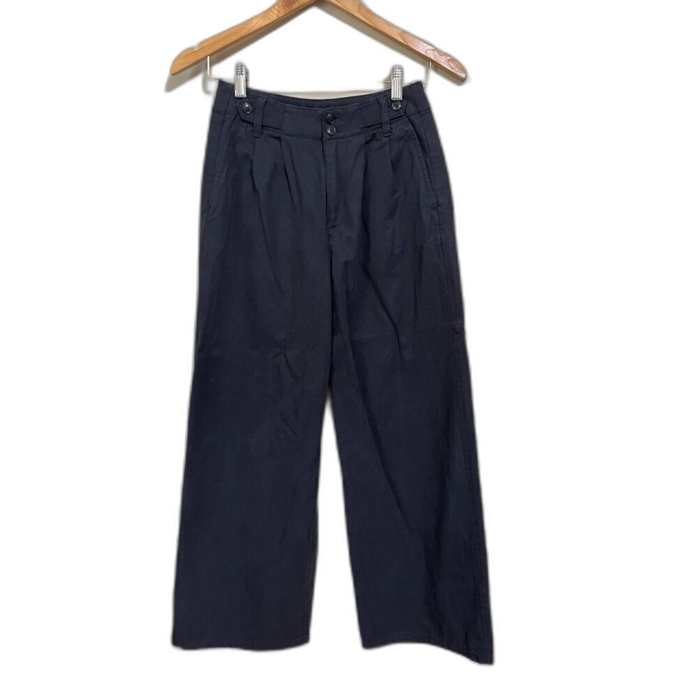Madewell black Harlow wide-leg pants size 00P-altered